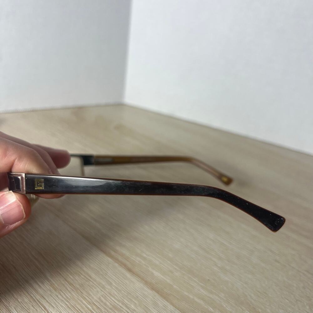 Gucci GG739 C5A Eyeglasses Brown Frames Half Rim PARTS ONLY 53-18-125 Italy - Picture 11 of 16